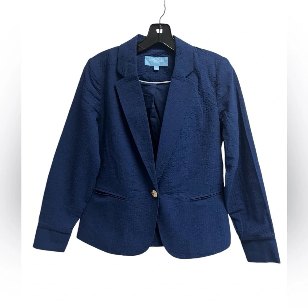 DRAPER JAMES RSVP Women’s Blue Textured Blazer - Size XS - Picture 1 of 9